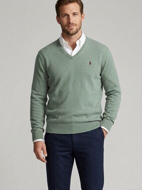 Polo Ralph Lauren Pima Cotton V Neck Sweater Size XXL